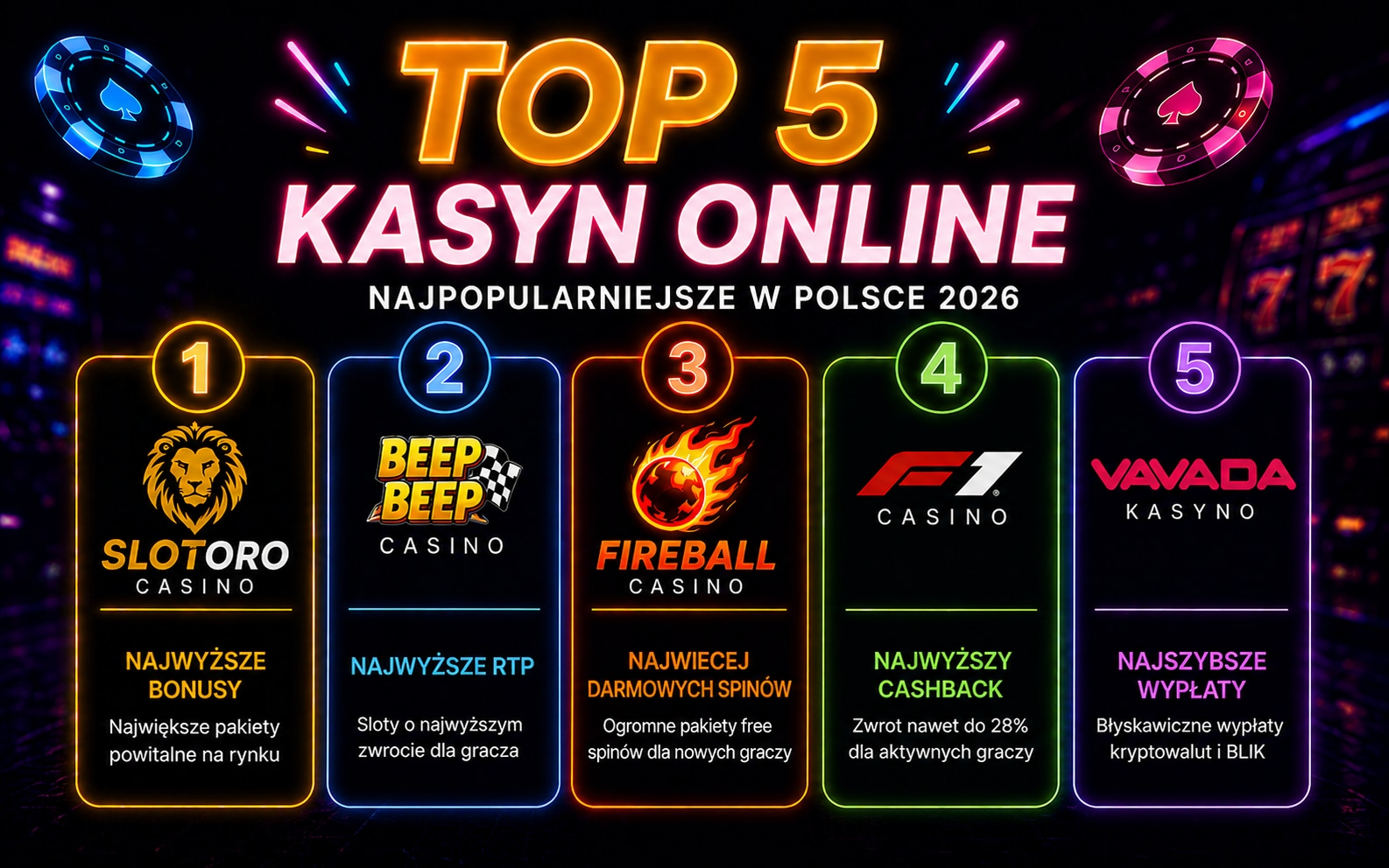 Popularne Kasyna Online w Polsce